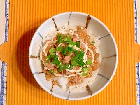 ツナマヨ納豆ご飯♪